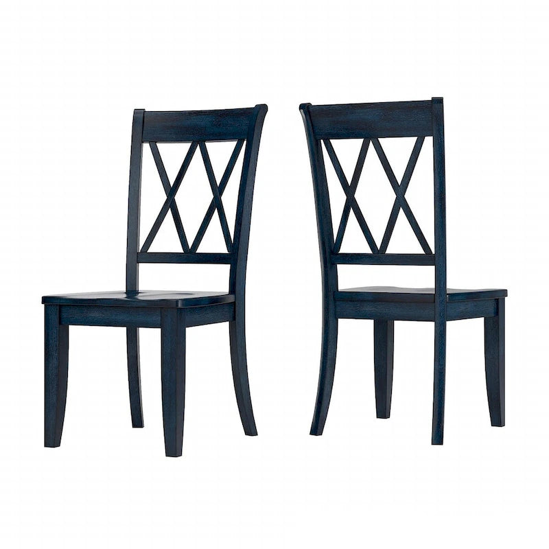 Sedia da pranzo Eleanor X Back Wood (set da 2) di iNSPIRE Q Classic