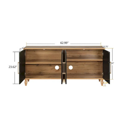 Credenza con porta a forma di fiore intagliato, grande, credenza e buffet