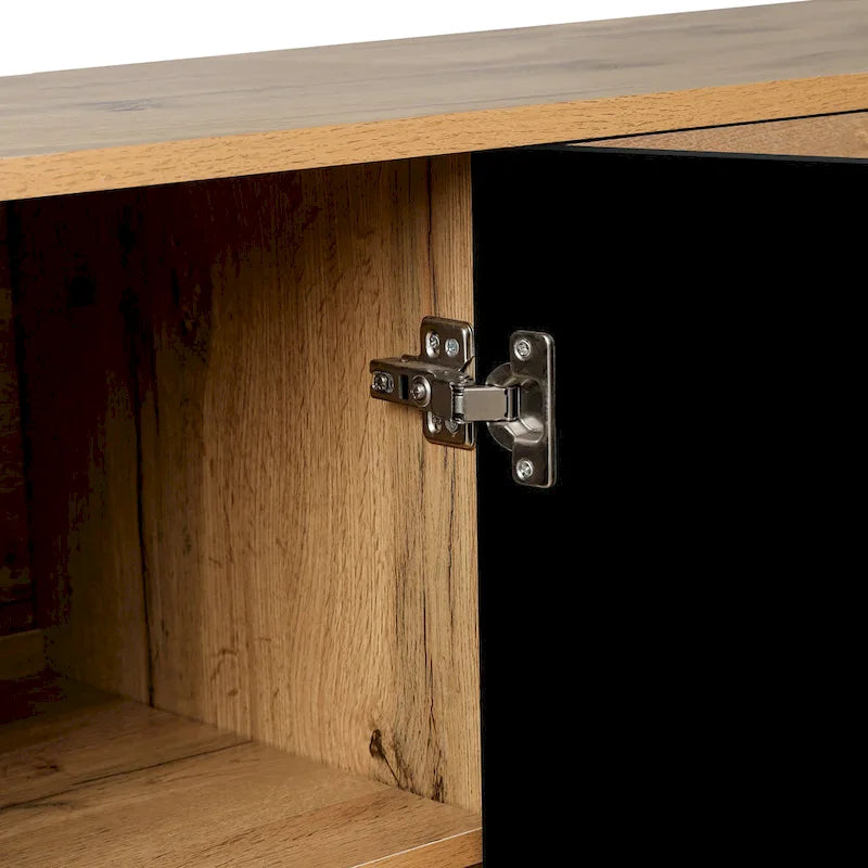 Credenza con porta a forma di fiore intagliato, grande, credenza e buffet