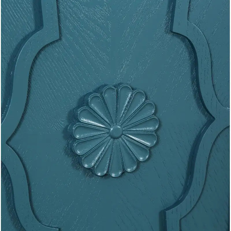 Credenza con porta a forma di fiore intagliato, grande, credenza e buffet