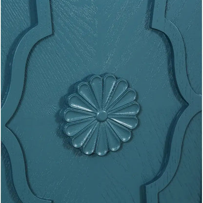 Credenza con porta a forma di fiore intagliato, grande, credenza e buffet