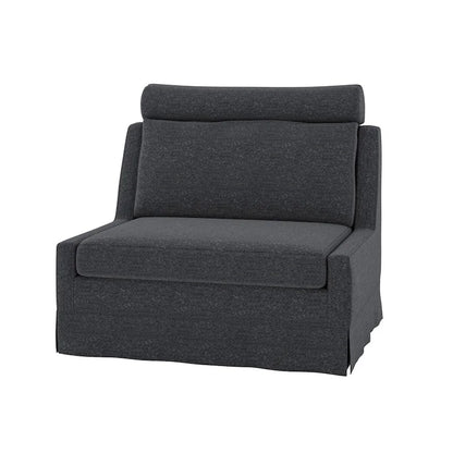 Anne 45 W Modern Poltrona con Pouf Rivestita di HULALA HOME