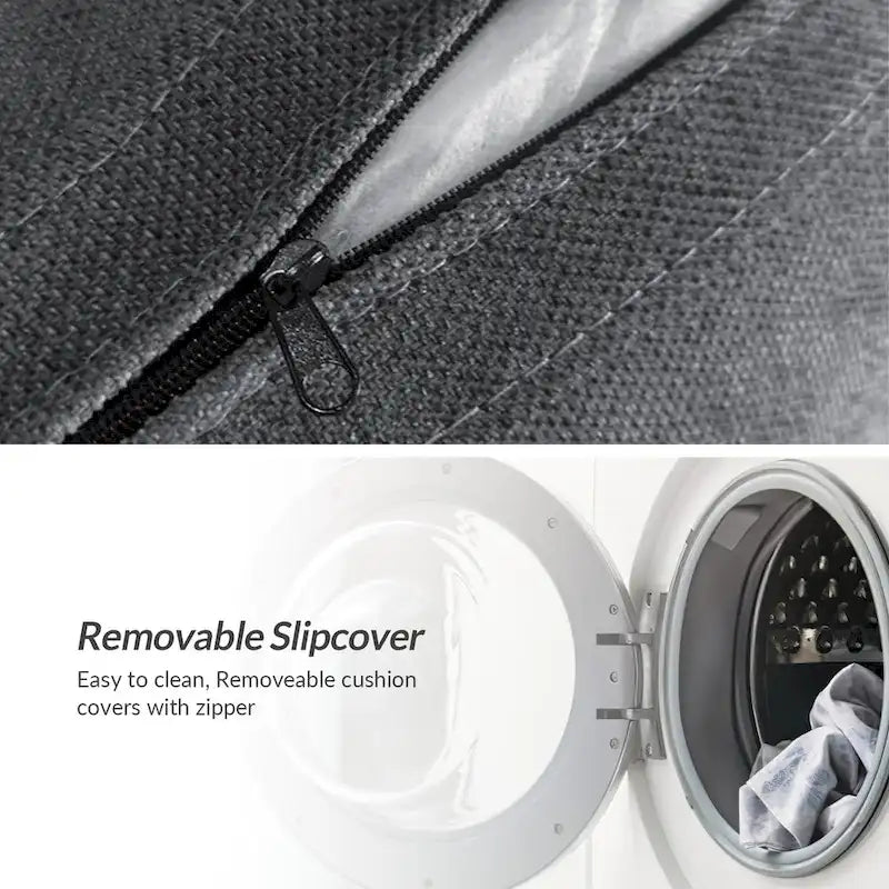 Anne 45 W Modern Poltrona con Pouf Rivestita di HULALA HOME