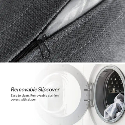 Anne 45 W Modern Poltrona con Pouf Rivestita di HULALA HOME