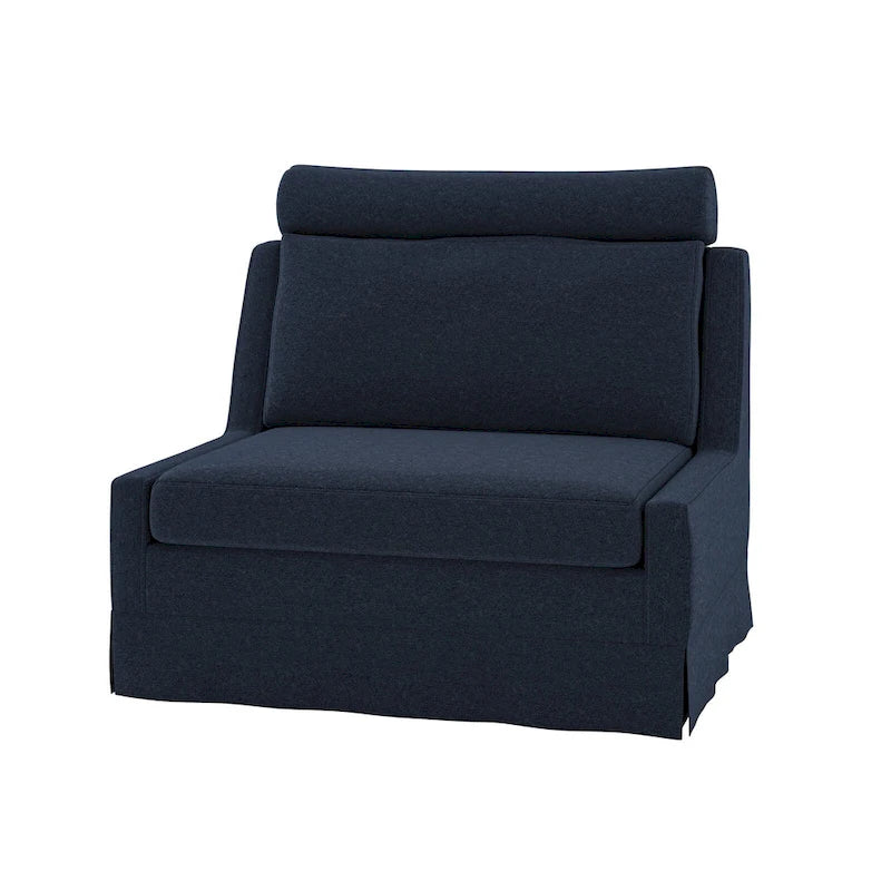 Anne 45 W Modern Poltrona con Pouf Rivestita di HULALA HOME