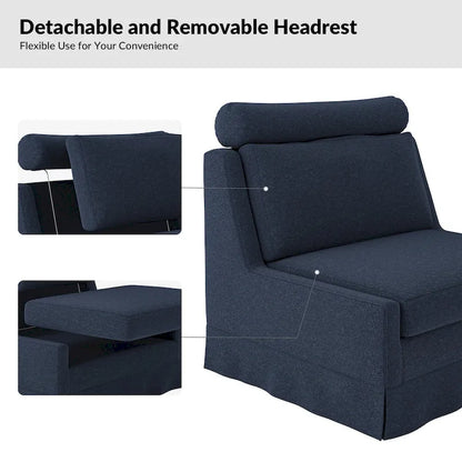 Anne 45 W Modern Poltrona con Pouf Rivestita di HULALA HOME