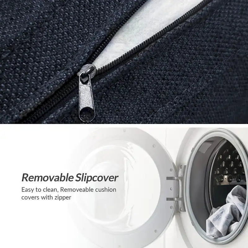 Anne 45 W Modern Poltrona con Pouf Rivestita di HULALA HOME