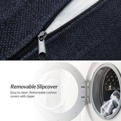 Anne 45 W Modern Poltrona con Pouf Rivestita di HULALA HOME