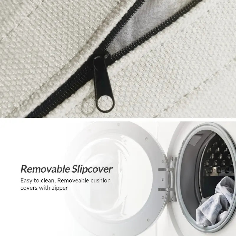 Anne 45 W Modern Poltrona con Pouf Rivestita di HULALA HOME