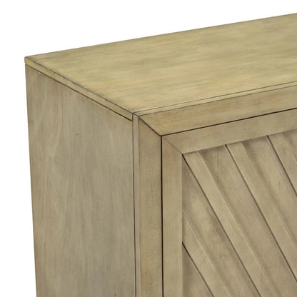 Credenza retrò grande a 3 ante con ripiani regolabili e maniglie nere