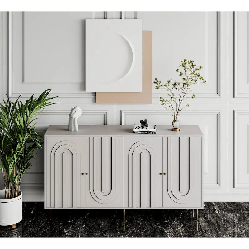 Mobiletto moderno in legno laccato a 4 ante