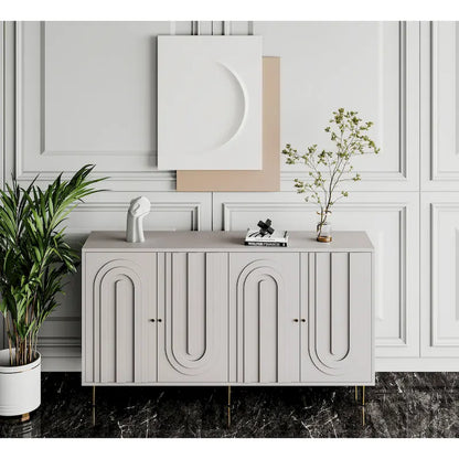 Mobiletto moderno in legno laccato a 4 ante