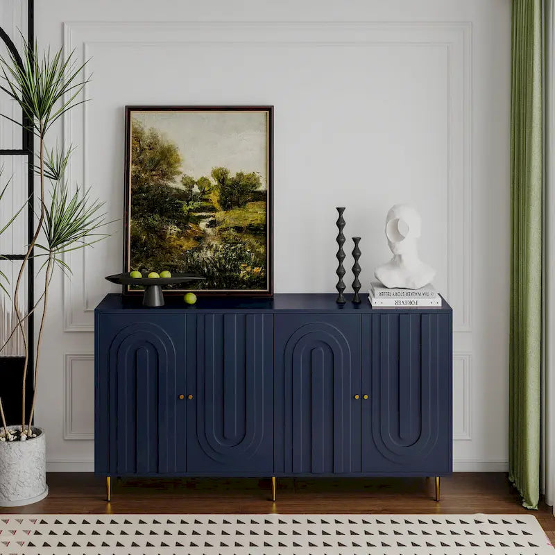 Mobiletto moderno in legno laccato a 4 ante