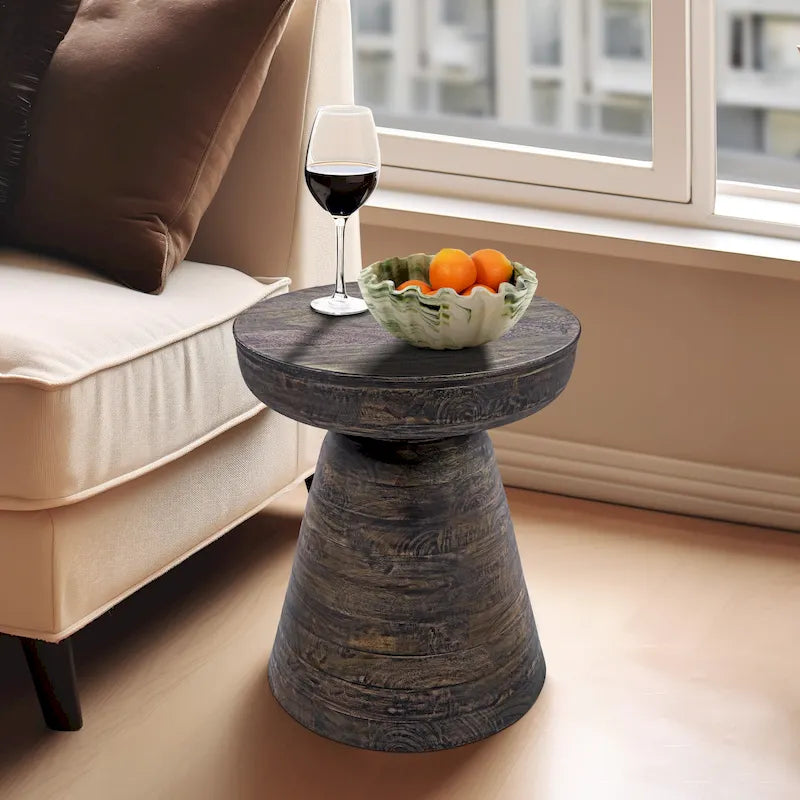 Tavolino laterale in legno, 19, nero