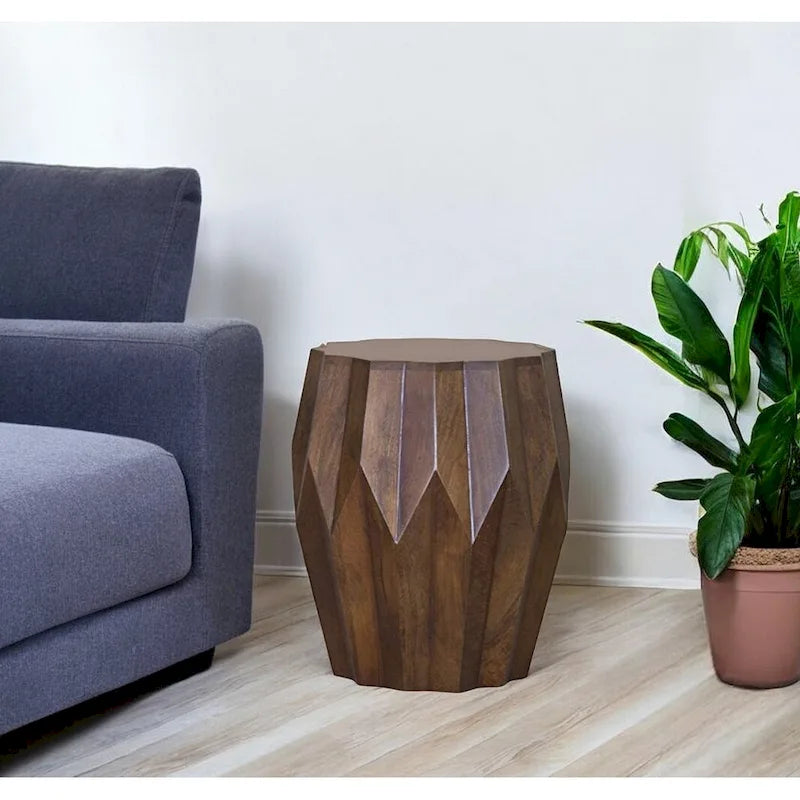 Tavolino da salotto HomeRoots 23 in legno massello marrone scuro - 16,4