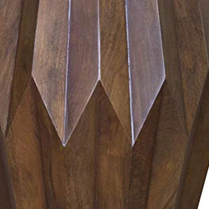 Tavolino da salotto HomeRoots 23 in legno massello marrone scuro - 16,4