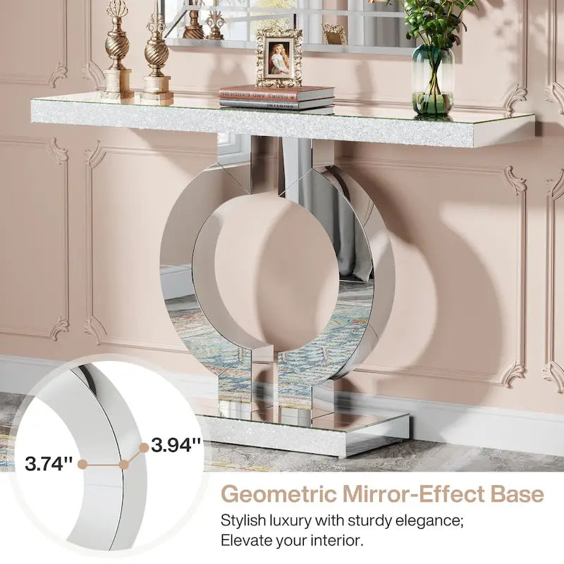 43 Tavolino moderno con specchio per divano per ingresso