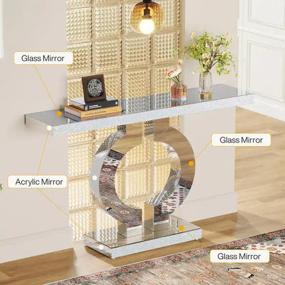 43 Tavolino moderno con specchio per divano per ingresso