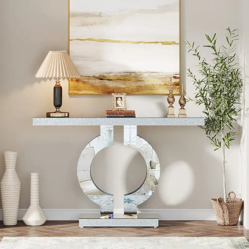 43 Tavolino moderno con specchio per divano per ingresso