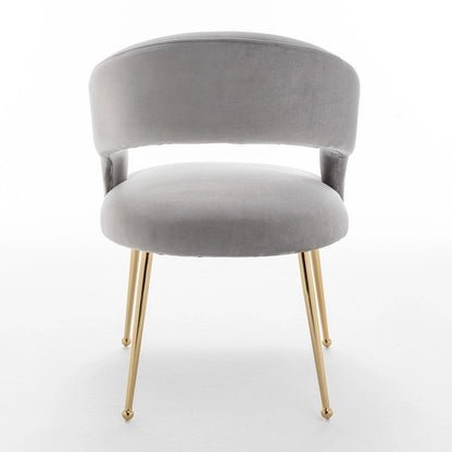 SEYNAR Set di 2 sedie da pranzo con schienale aperto e imbottitura in velluto, stile moderno di metà secolo