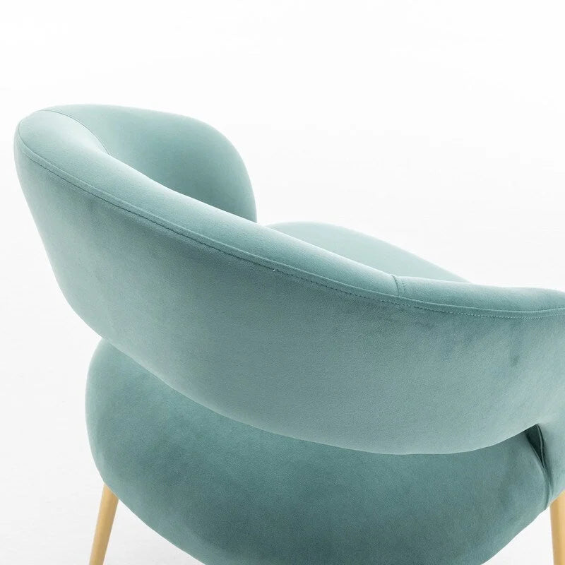 SEYNAR Set di 2 sedie da pranzo con schienale aperto e imbottitura in velluto, stile moderno di metà secolo