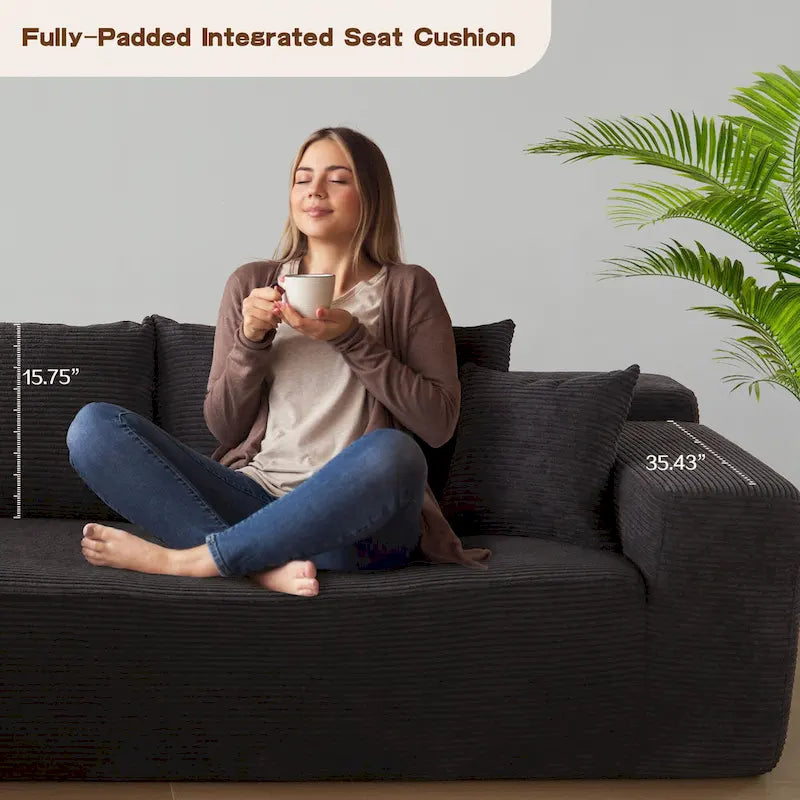 Divano chaise longue OVIOS Pit Stripes senza montaggio richiesto