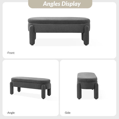 Panca contenitore moderna con piano ribaltabile Oscar di HULALA HOME