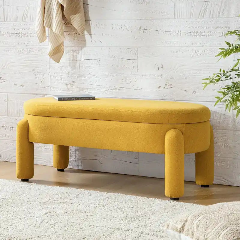 Panca contenitore moderna con piano ribaltabile Oscar di HULALA HOME