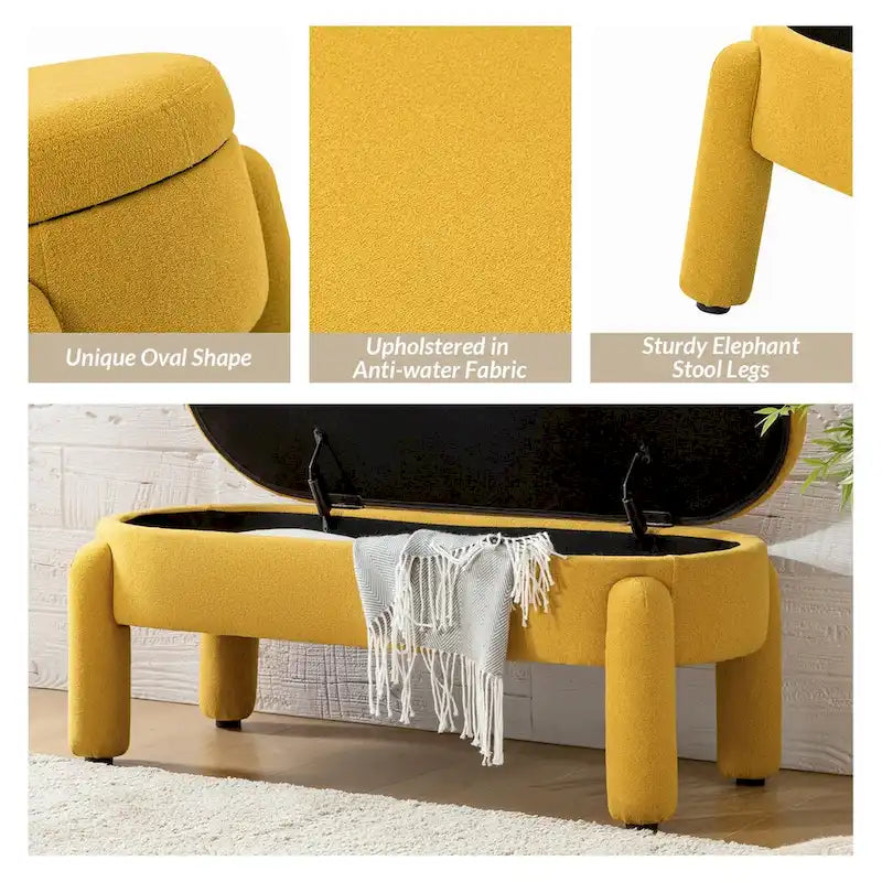 Panca contenitore moderna con piano ribaltabile Oscar di HULALA HOME