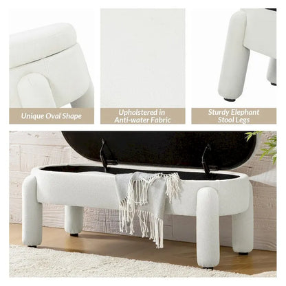 Panca contenitore moderna con piano ribaltabile Oscar di HULALA HOME