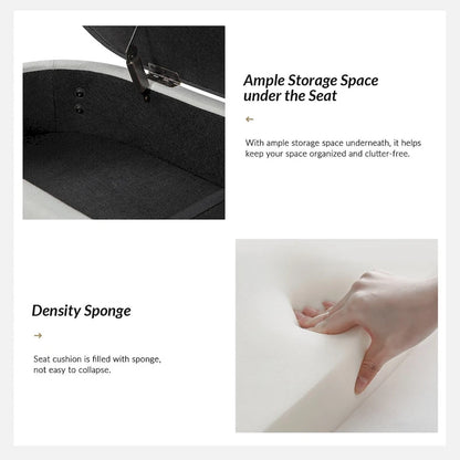 Panca contenitore moderna con piano ribaltabile Oscar di HULALA HOME