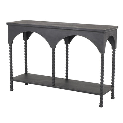 Consolle in legno ad arco con 1 ripiano - Nero - Roche River Decor