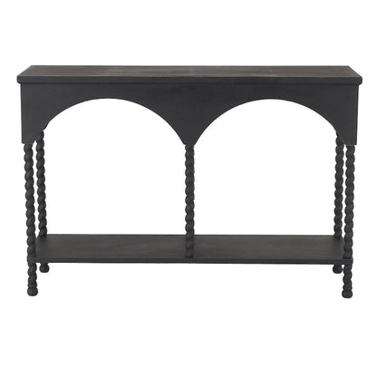 Consolle in legno ad arco con 1 ripiano - Nero - Roche River Decor