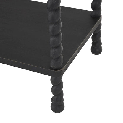 Consolle in legno ad arco con 1 ripiano - Nero - Roche River Decor