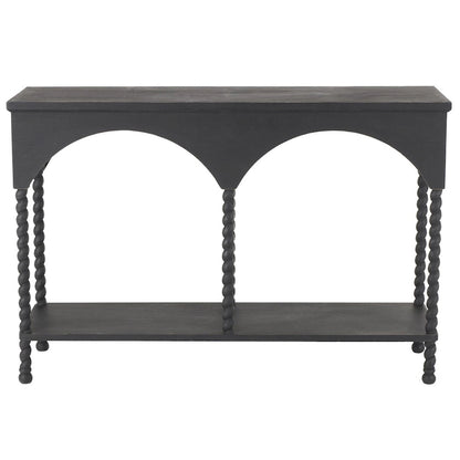Consolle in legno ad arco con 1 ripiano - Nero - Roche River Decor