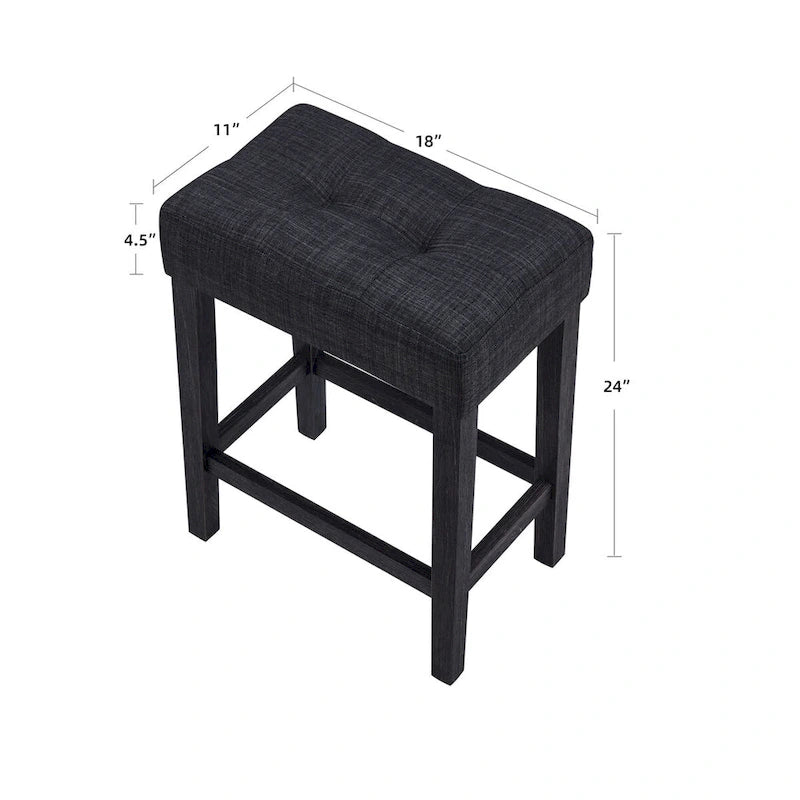 Set da pranzo con tavolo da bar da 4 pezzi, sgabelli da bancone e prese di corrente integrate