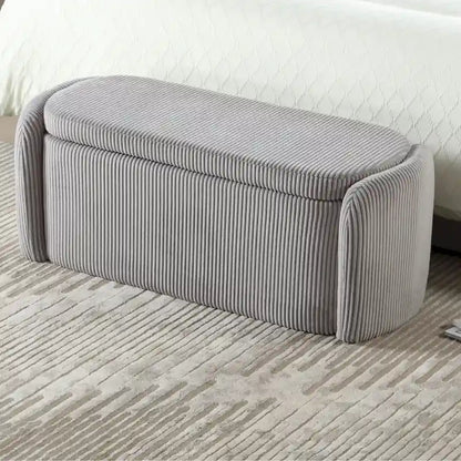 Pouf contenitore imbottito in tessuto per ingresso