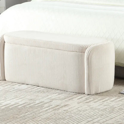 Pouf contenitore imbottito in tessuto per ingresso