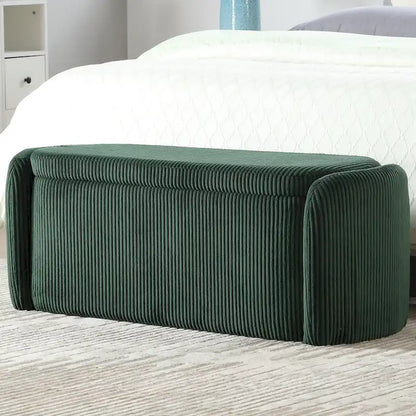 Pouf contenitore imbottito in tessuto per ingresso