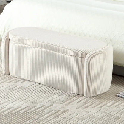 Pouf contenitore imbottito in tessuto per ingresso