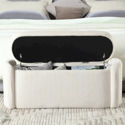 Pouf contenitore imbottito in tessuto per ingresso