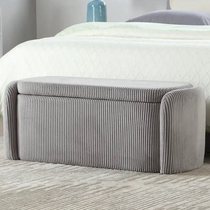 Pouf contenitore imbottito in tessuto per ingresso