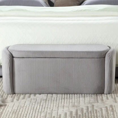 Pouf contenitore imbottito in tessuto per ingresso