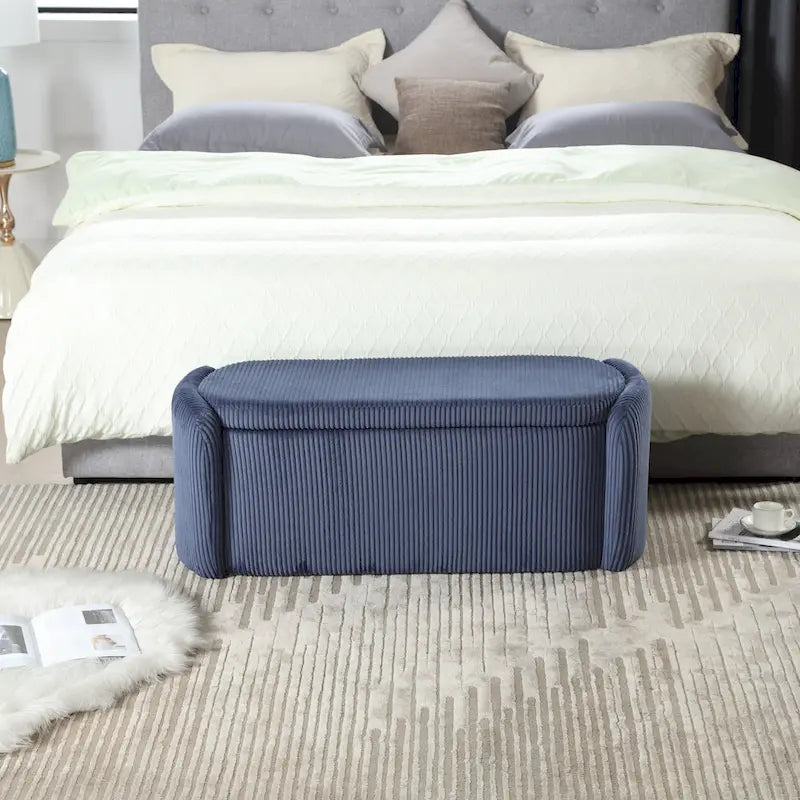 Pouf contenitore imbottito in tessuto per ingresso