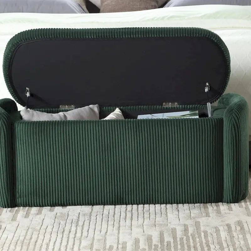 Pouf contenitore imbottito in tessuto per ingresso