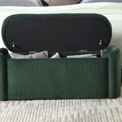 Pouf contenitore imbottito in tessuto per ingresso