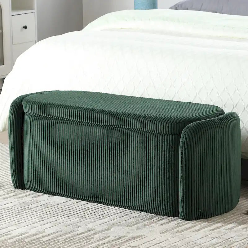 Pouf contenitore imbottito in tessuto per ingresso