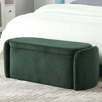 Pouf contenitore imbottito in tessuto per ingresso