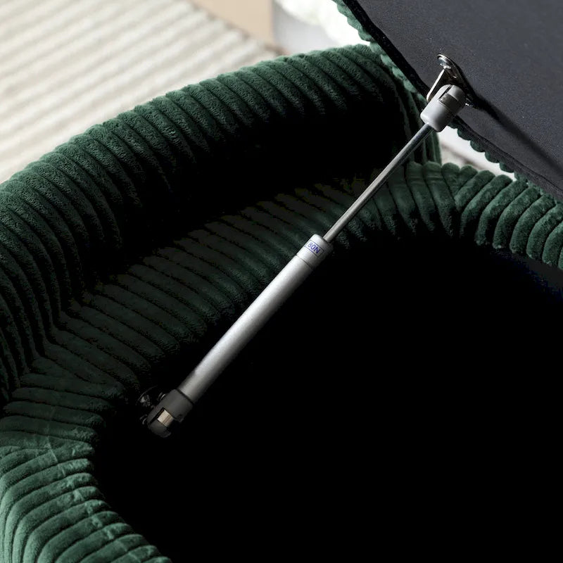 Pouf contenitore imbottito in tessuto per ingresso