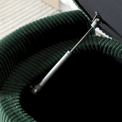 Pouf contenitore imbottito in tessuto per ingresso